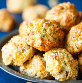 Ham and Cheese Drop Biscuits